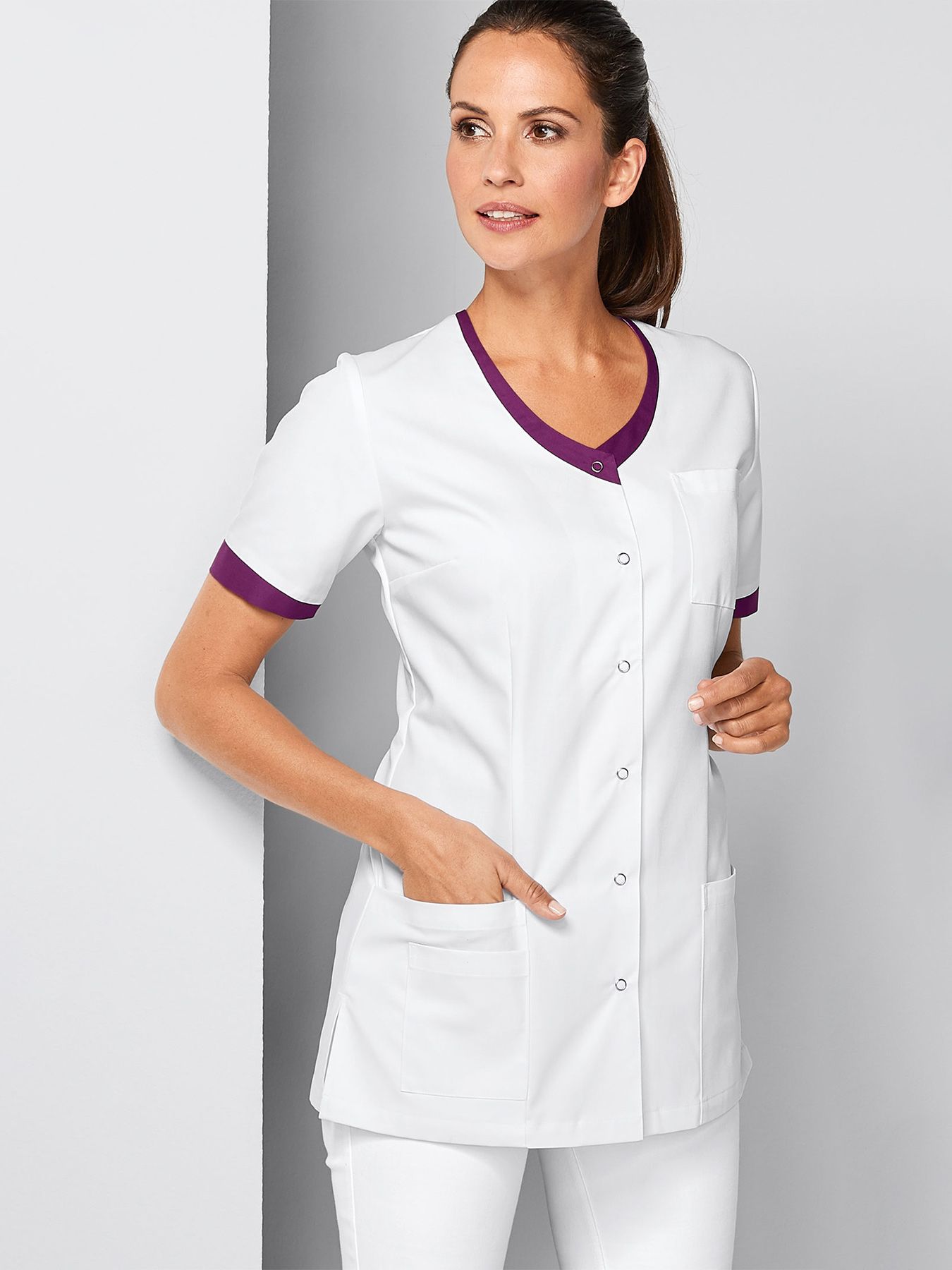 Bluza medyczna z kolorowymi detalami HEIDE