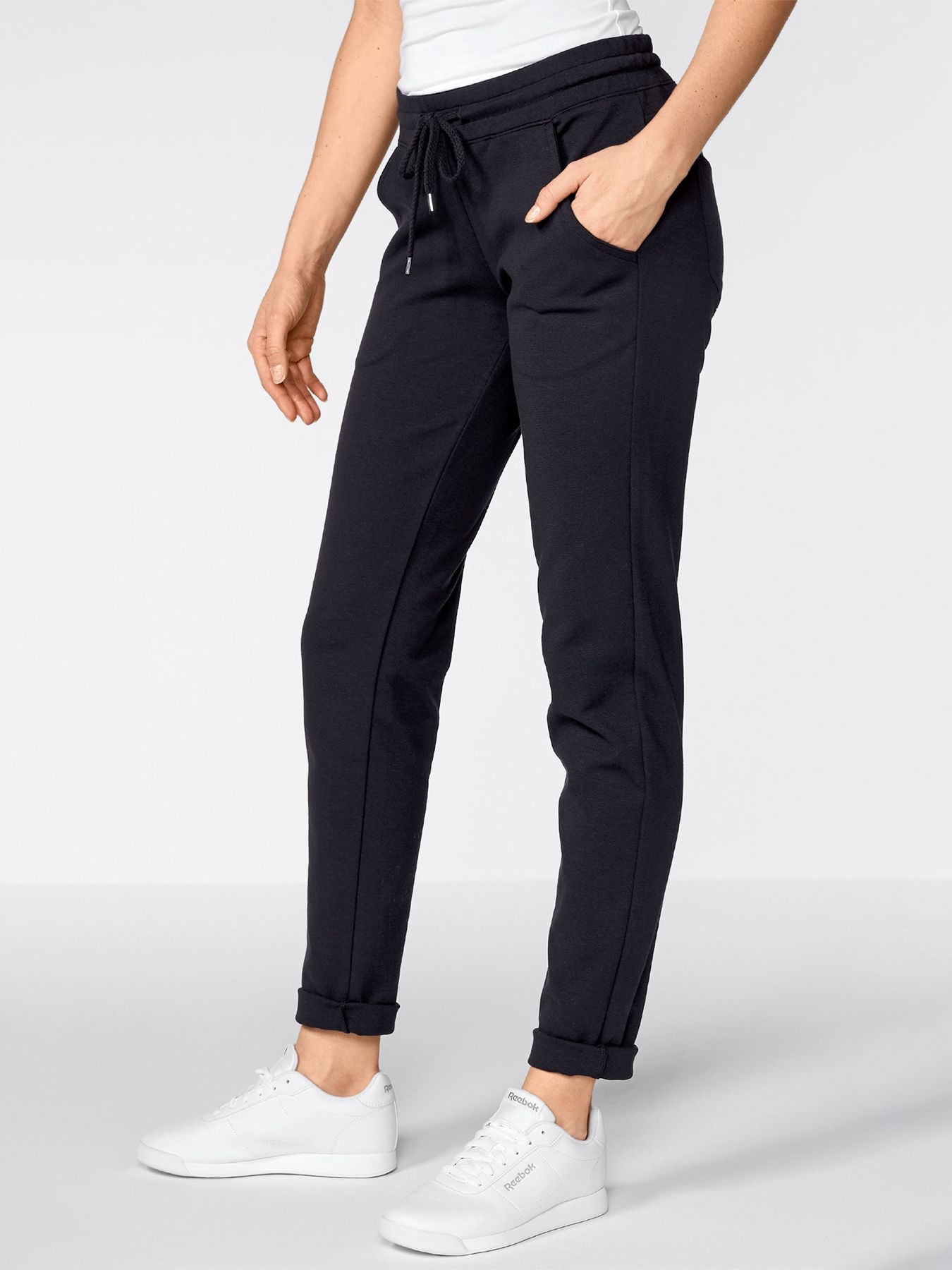 Spodnie z interlock-jersey PETRA 