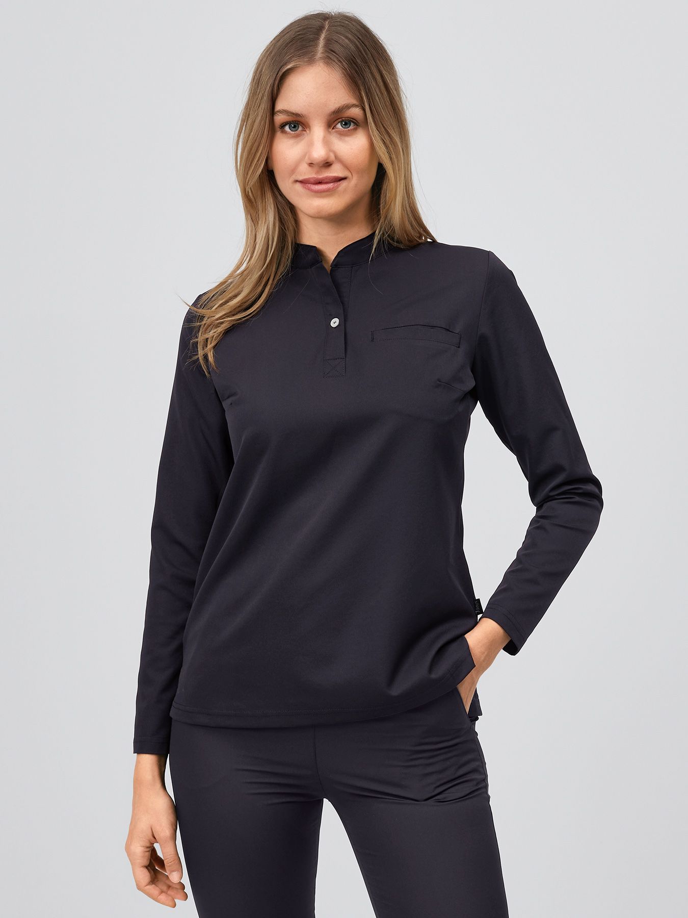 Bluza medyczna active-stretch z długim rękawem