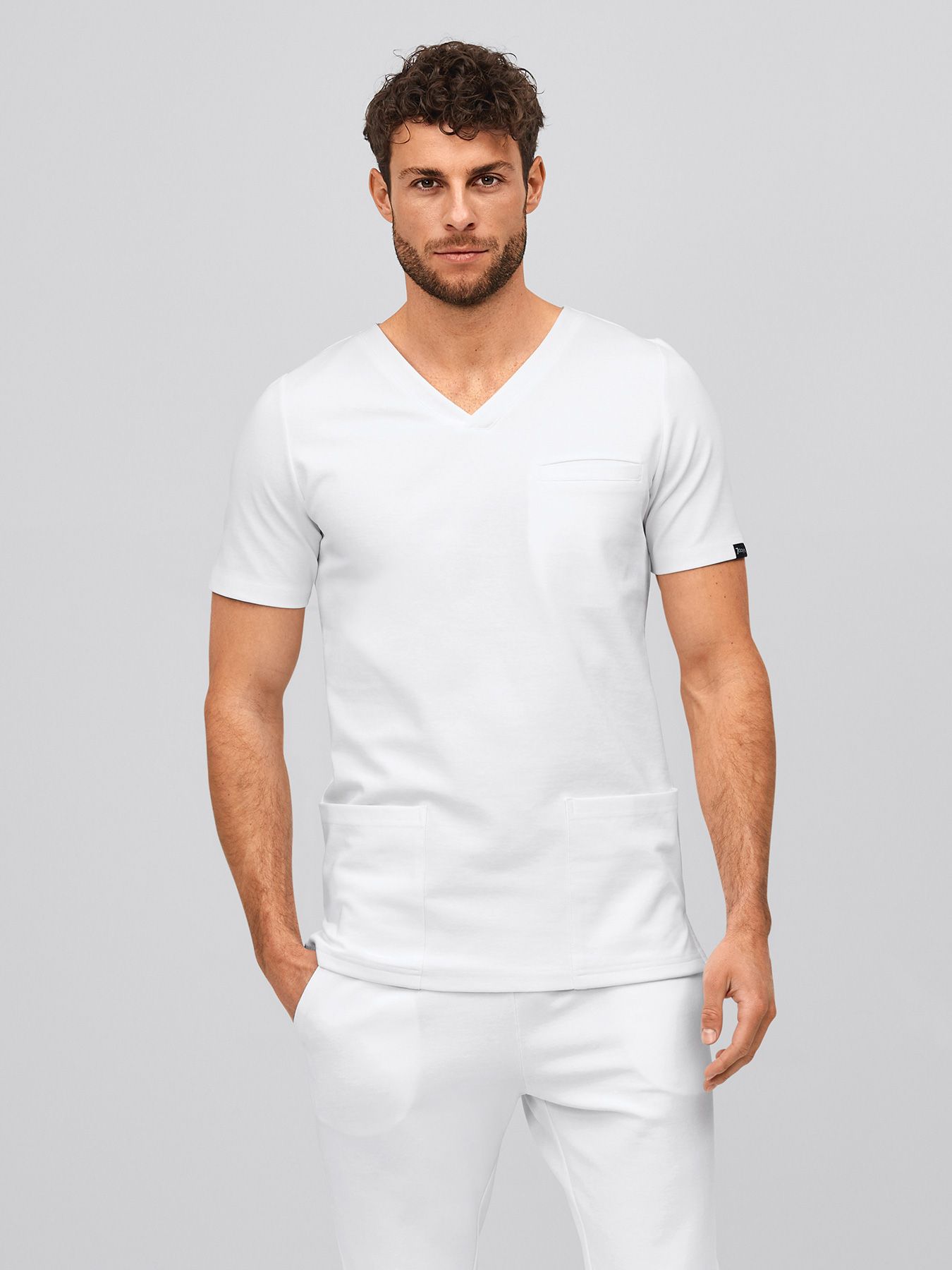 Bluza medyczna z interlock-jersey KAZAN