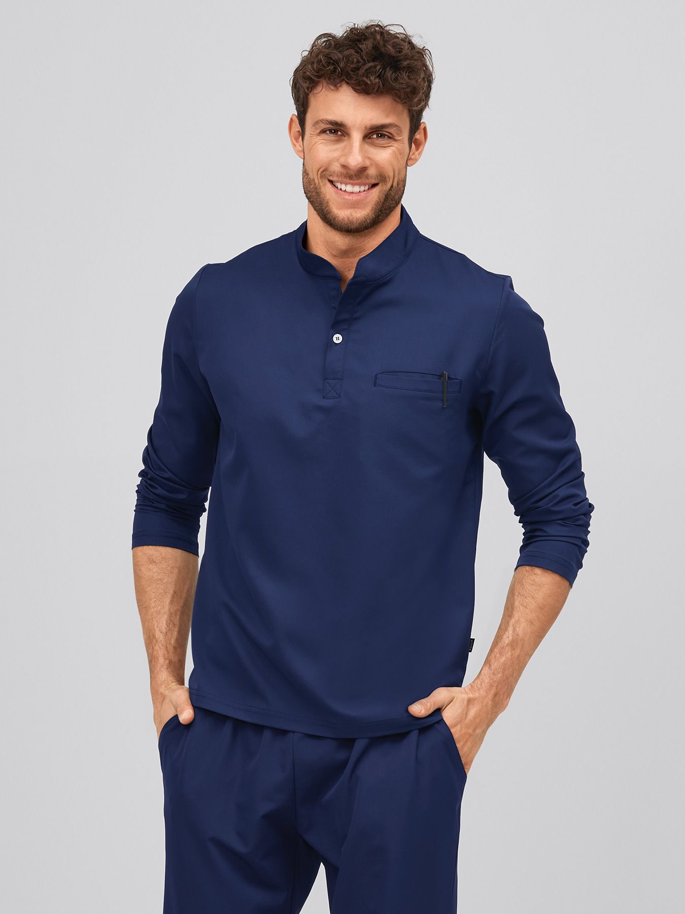 Bluza medyczna active-stretch z długim rękawem