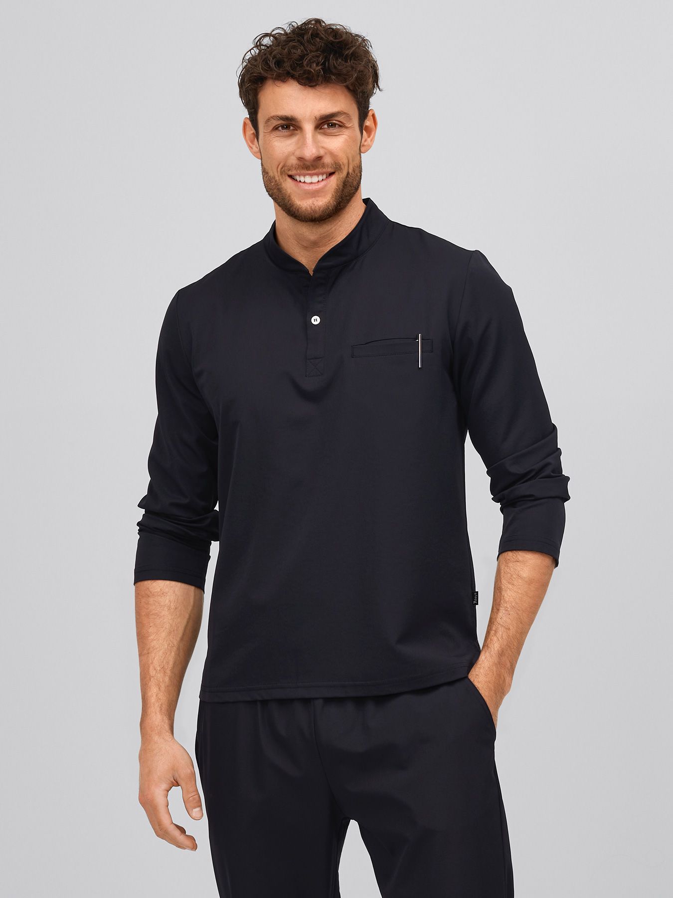 Bluza medyczna active-stretch z długim rękawem