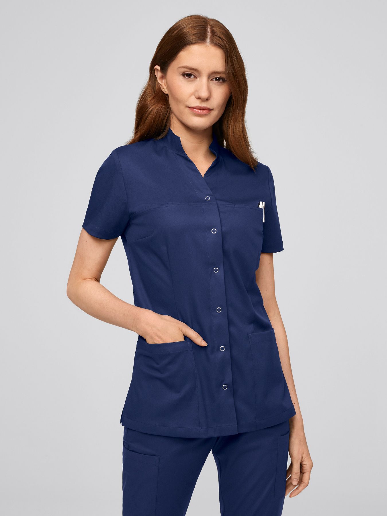 Damska bluza medyczna elastyczna VALLETTA Lyocell (TENCEL™)