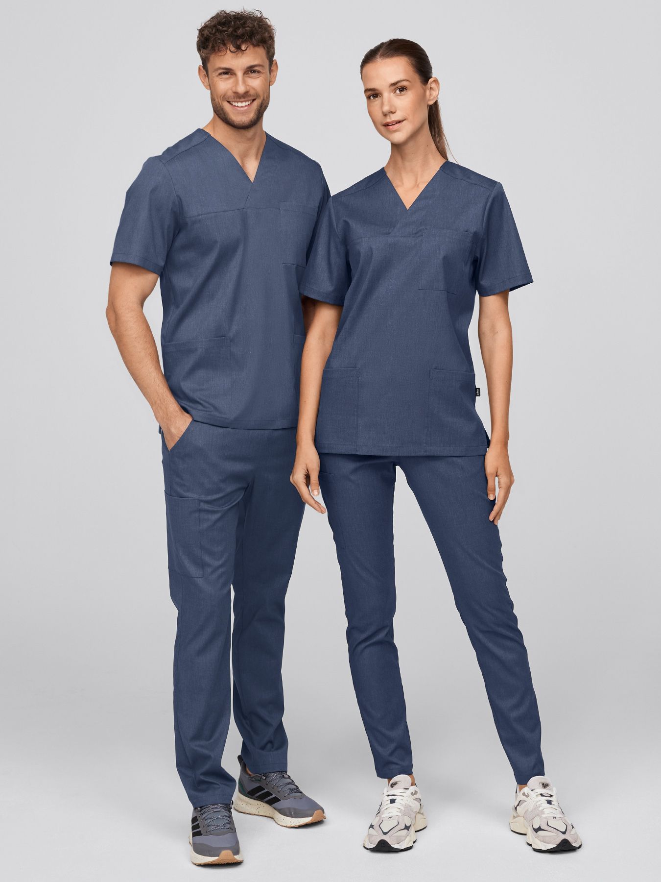 Melanżowa bluza medyczna unisex CALVI Lyocell (TENCEL™)