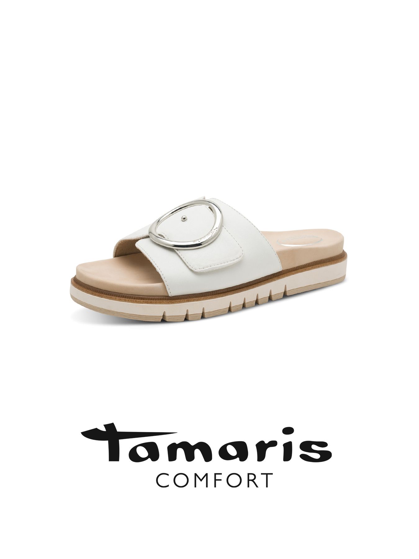 Klapki damskie Tamaris białe