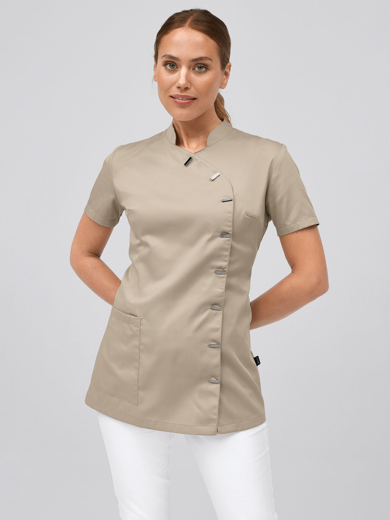 Bluza medyczna EDESSA z wysokiej jakości przyciskami